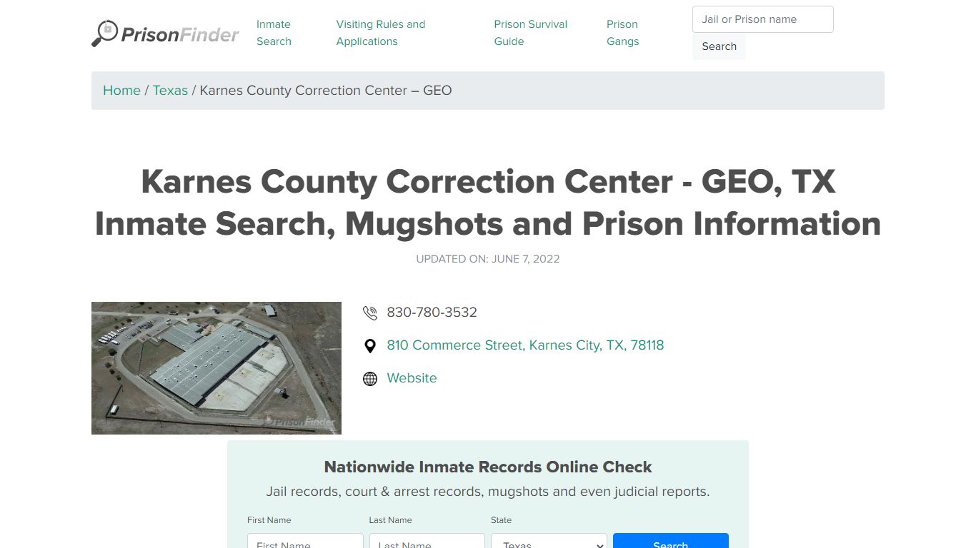 Karnes County Correction Center - GEO Inmate Search ...